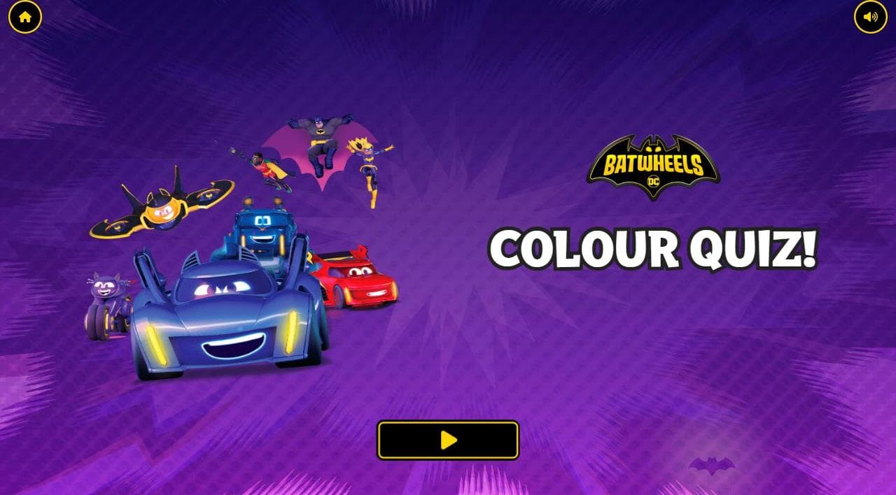 Batwheels Colour Quiz - Play DC Superhero Educational Game Online: Cyber World Adventure