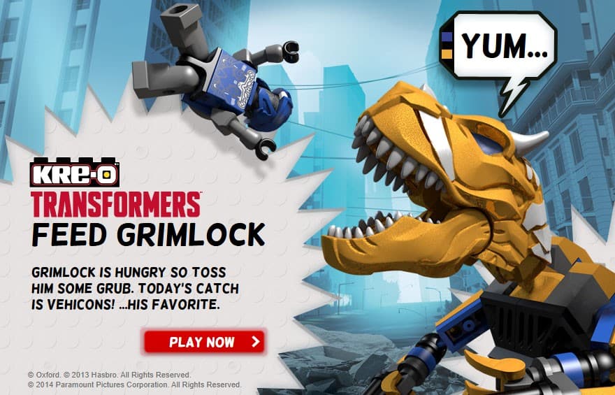 Feed Grimlock Transformers KRE-O: The Mega Fun Kingdom